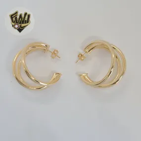 (1-2926-1) Gold Laminate - Triple Half Hoops - BGF