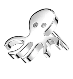 14kt White Gold Octopus Threadless Top