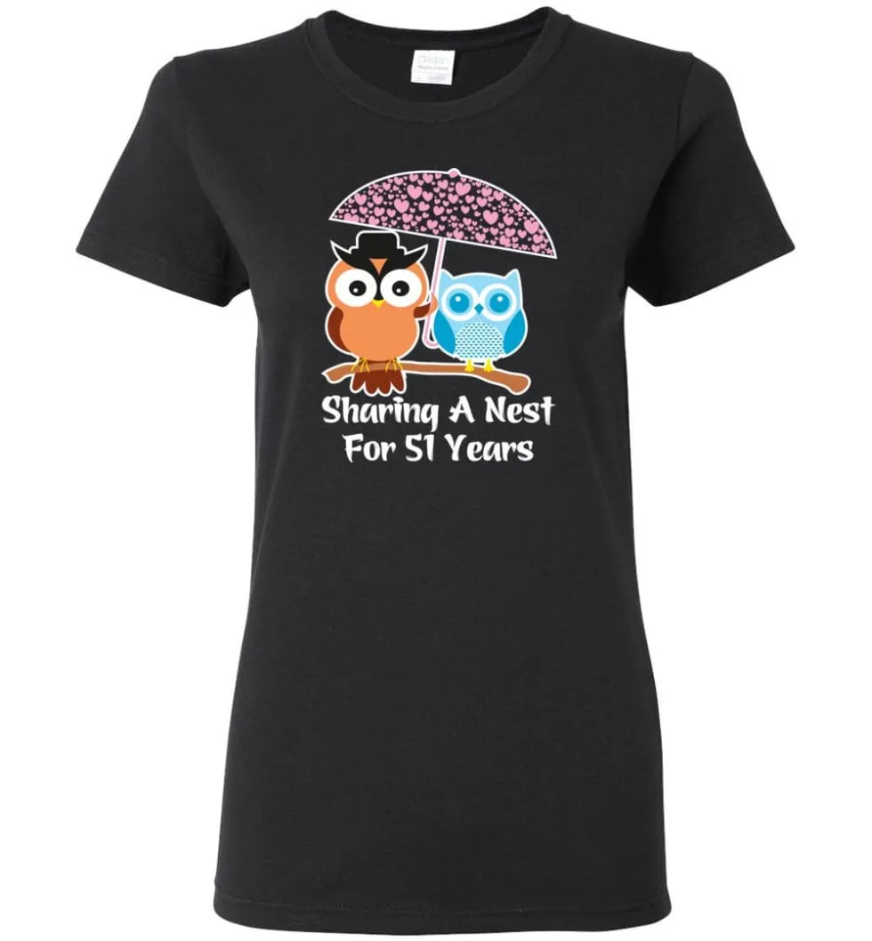 51 Years Wedding Anniversary Gifts Valentine's Day Women Tee