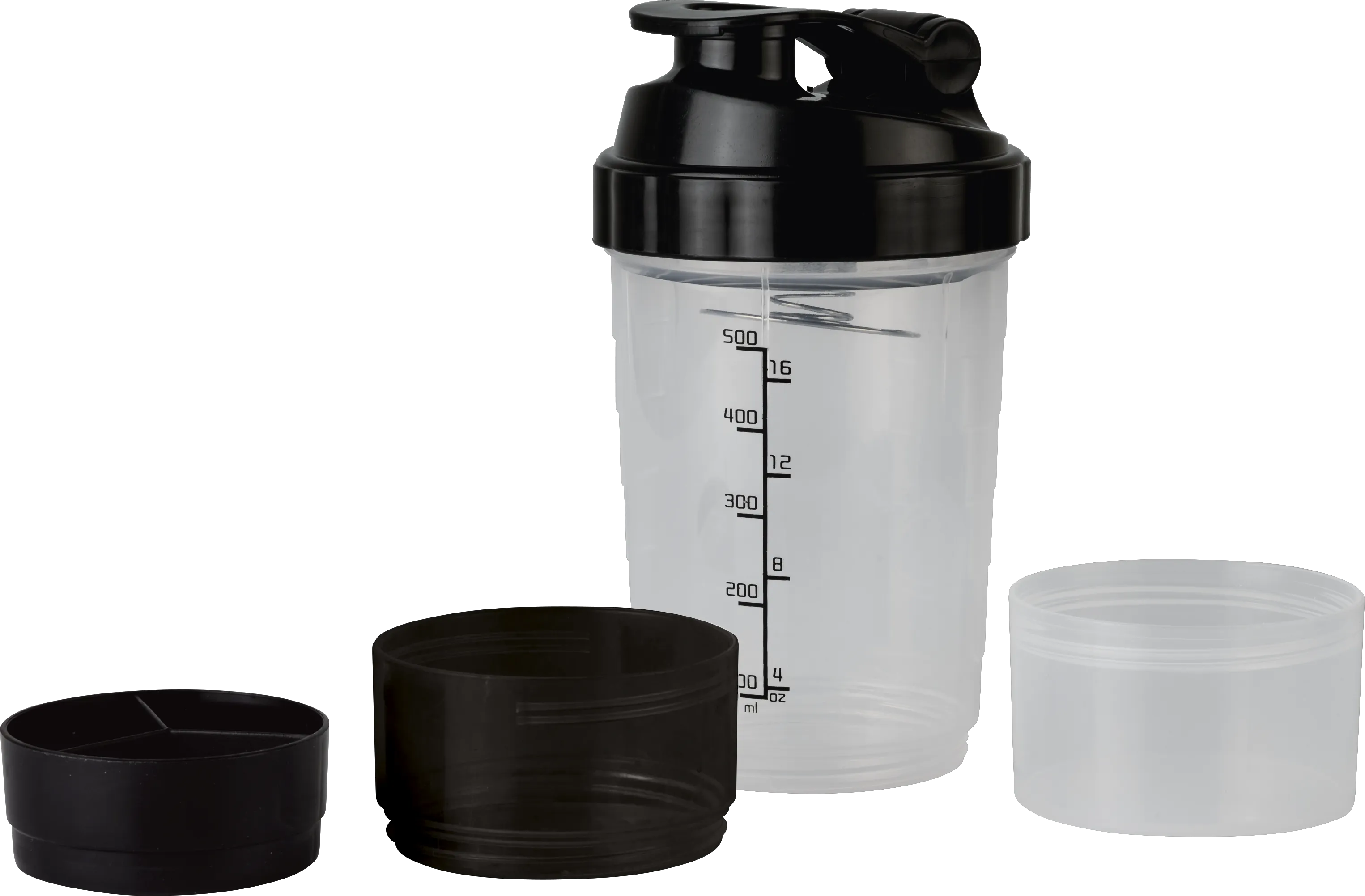 600ml Shaker With Two Bottom Compartments