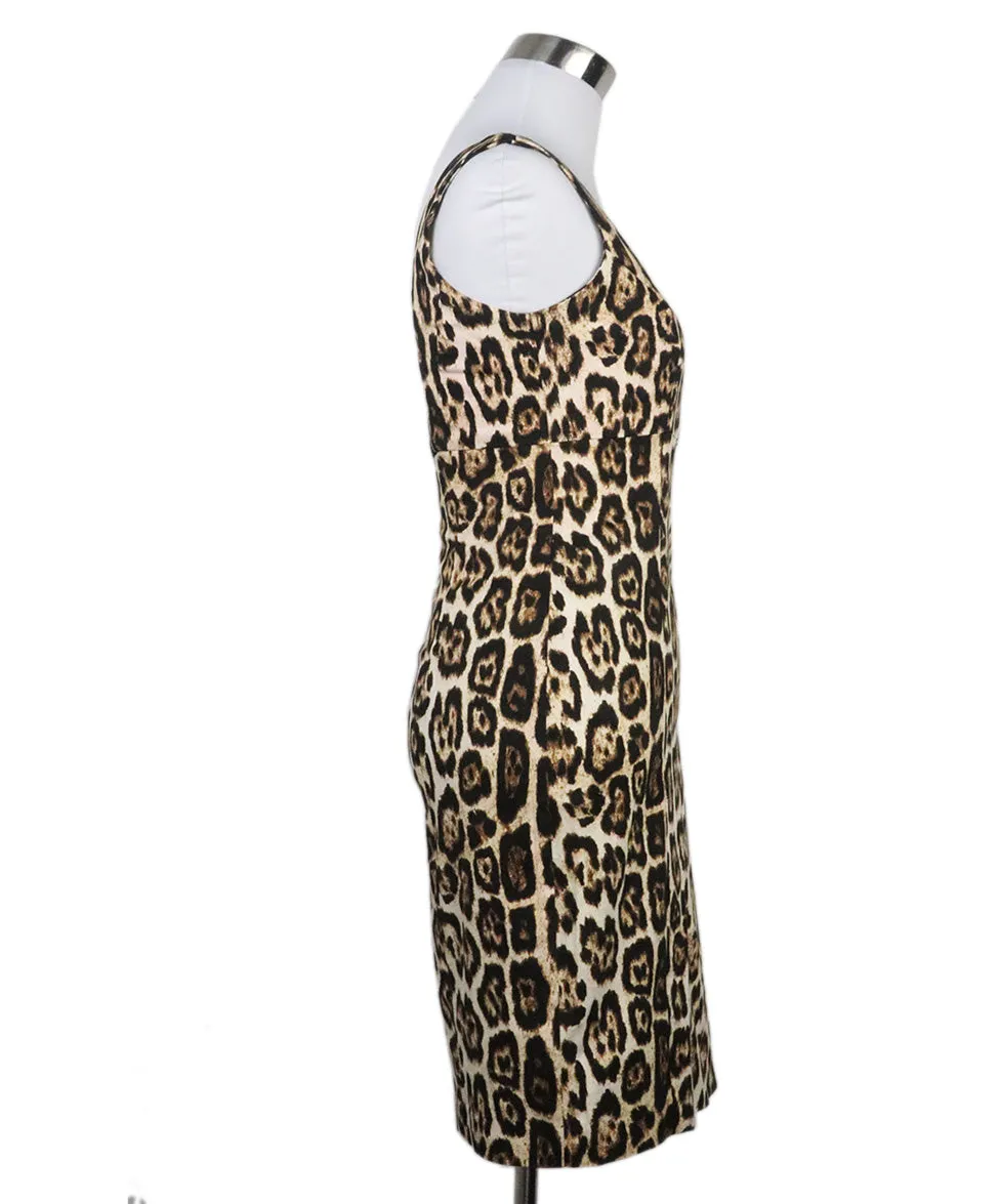 Alice   Olivia Brown Animal Print Dress sz 2