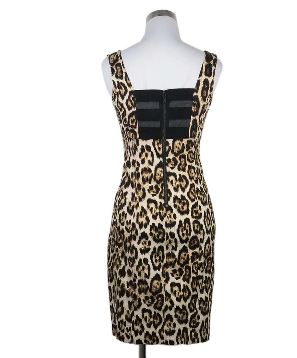 Alice   Olivia Brown Animal Print Dress sz 2