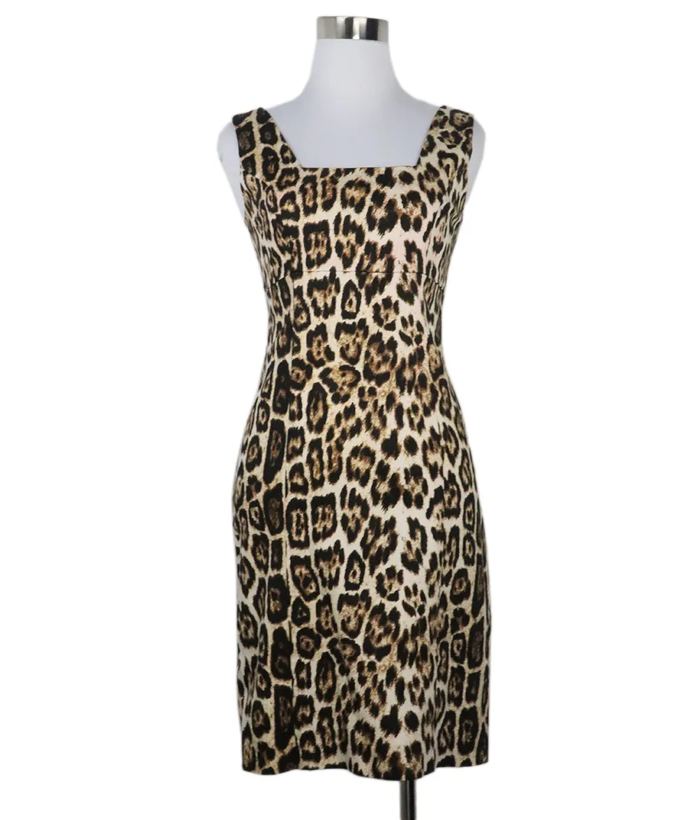 Alice   Olivia Brown Animal Print Dress sz 2