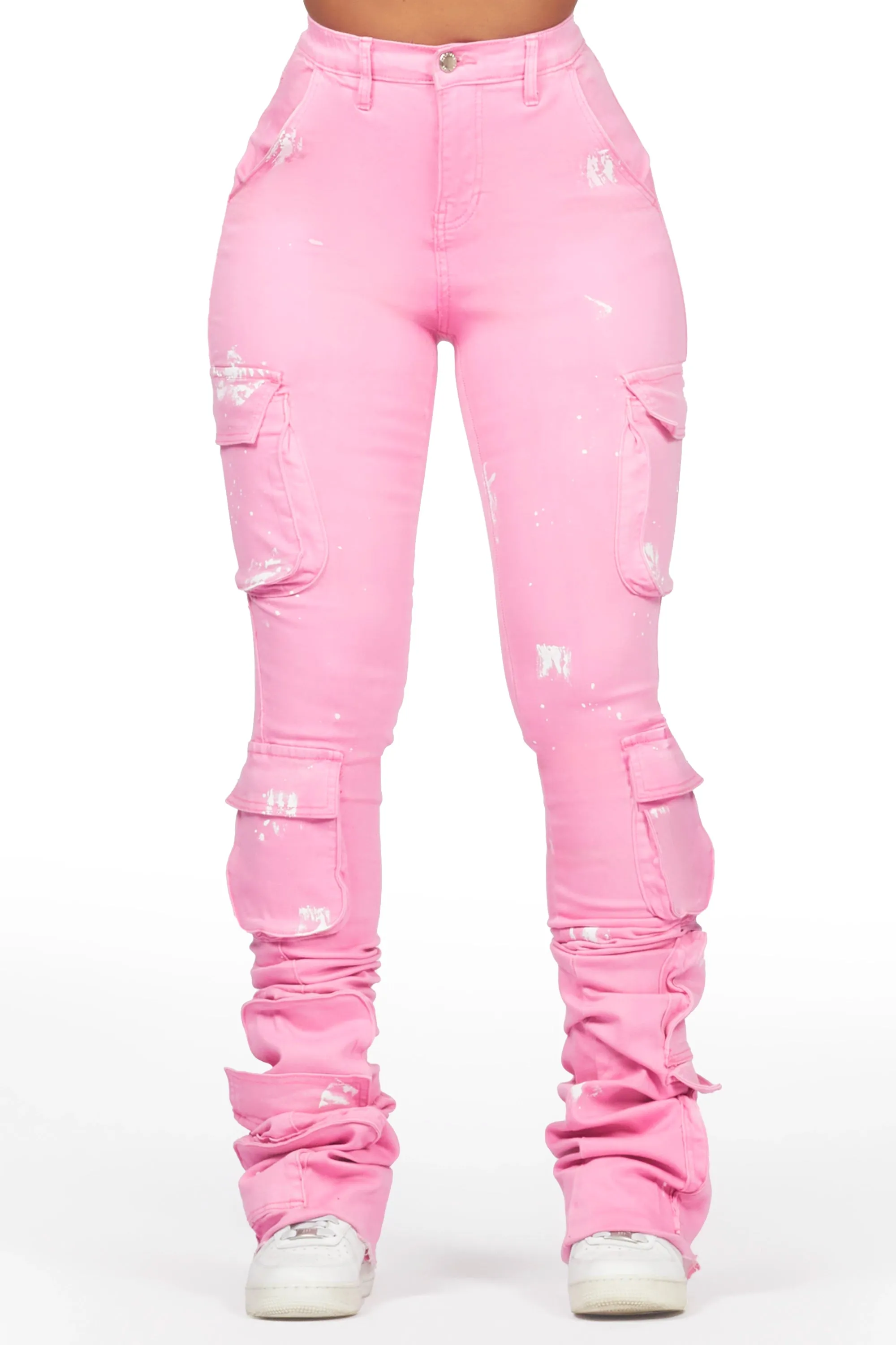 Alloy Pink Painted Super Stacked Jean