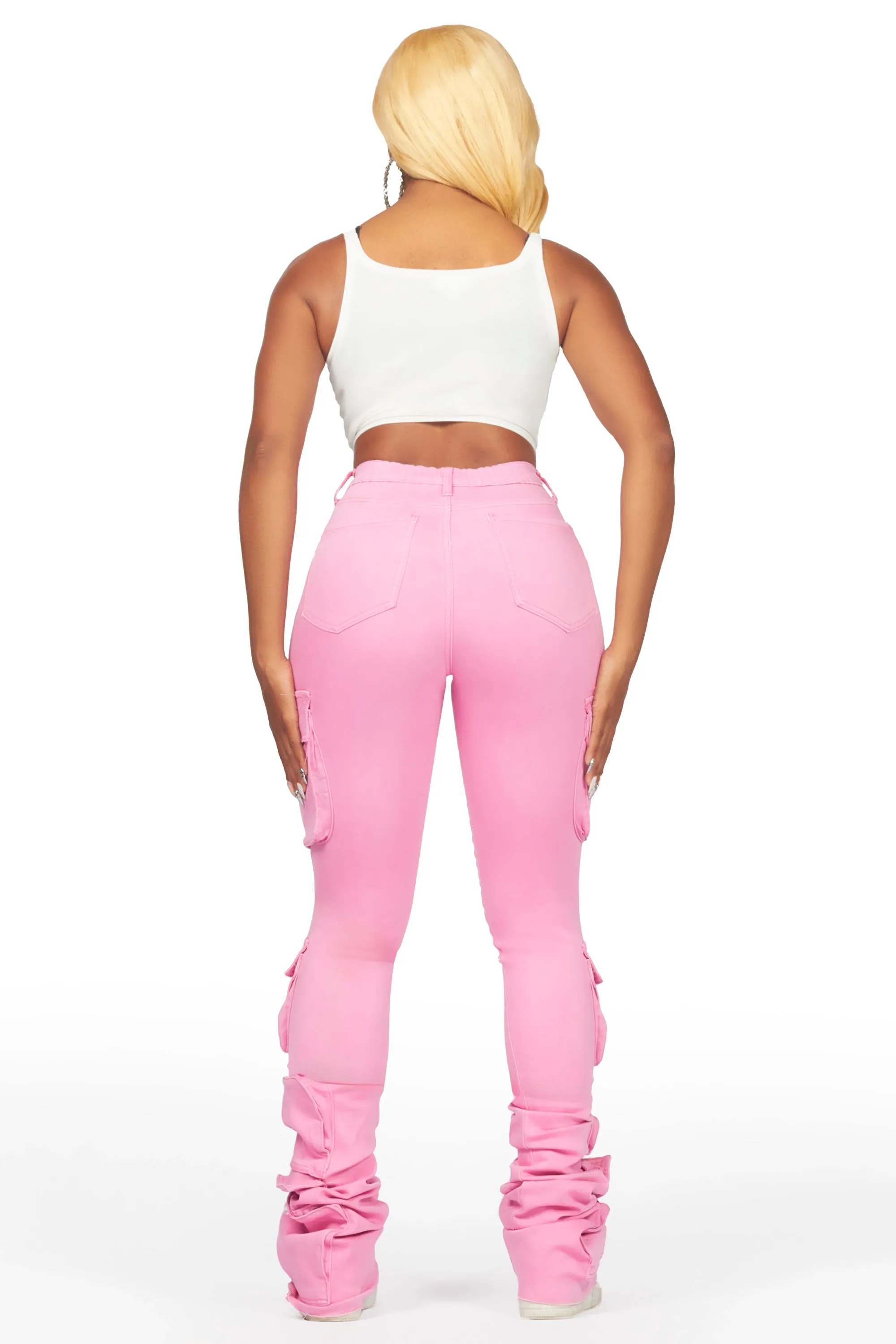 Alloy Pink Painted Super Stacked Jean