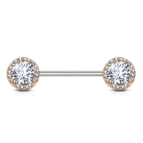 Argenti Crystal Diamond Nipple Jewellery with Rose Gold Plating