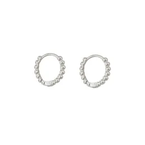 Baby Bumpy Huggie Earrings - Silver