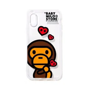 BAPE SIDE BABY MILO PVC CLEAR IPHONE X CASE -