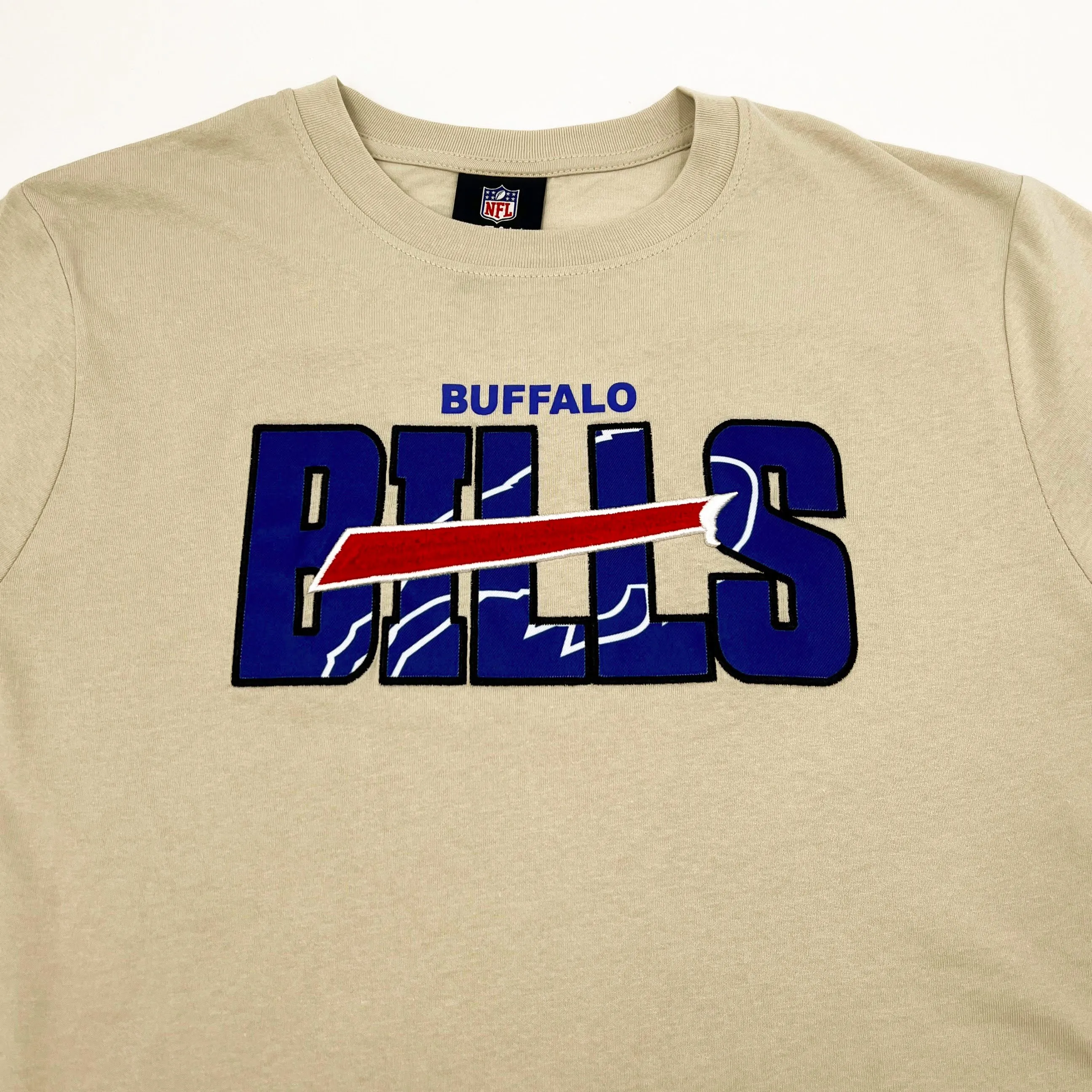 BIG & TALL SIZES New Era Buffalo Bills Stone Color 2023 Official NFL Draft Short Sleeve Shirt