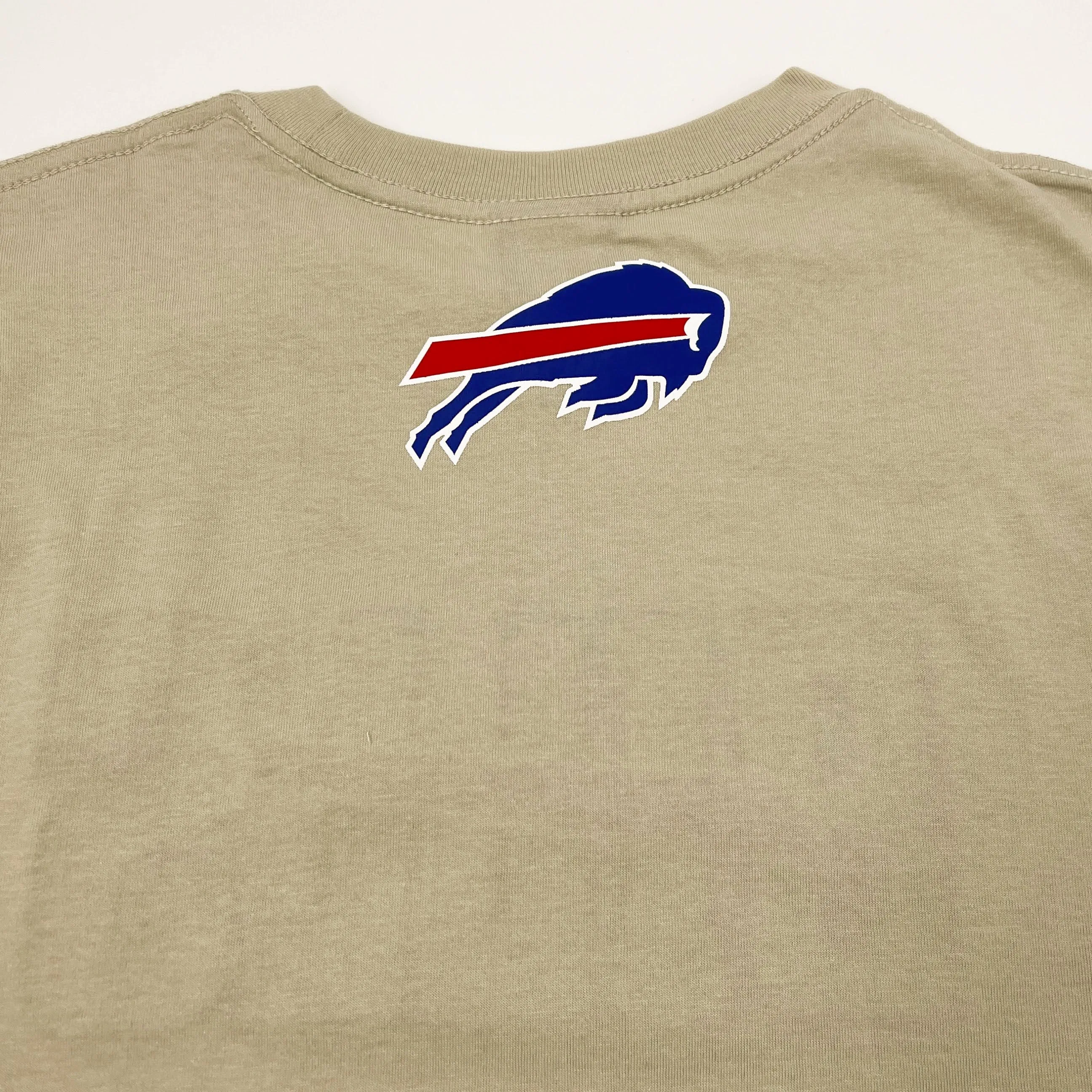 BIG & TALL SIZES New Era Buffalo Bills Stone Color 2023 Official NFL Draft Short Sleeve Shirt