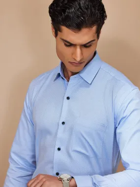 Blue Dobby Formal Shirt