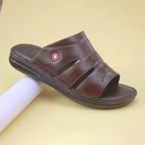 Brown medicated slippers