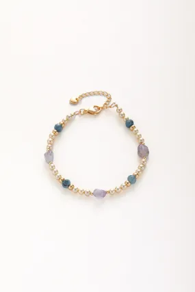 Buttercream Pearl with Lavender Mica Bracelet