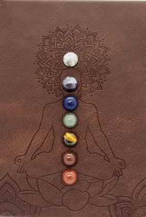 Chakra Journal, Embossed Leathe  6 x 4