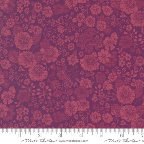 Cotton Fabric CHELSEA GARDEN Plum 33745 20 by Moda Fabrics