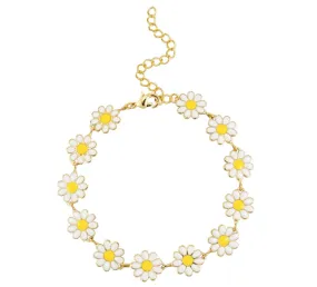 Daisy Garden Bracelet - White