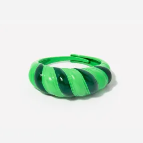 Emerald Green Croissant Ring