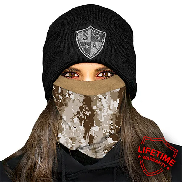 Fleece Face Shields® | Desert Digi Camo