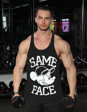 Game Face Black Front Typographic Printed Vest