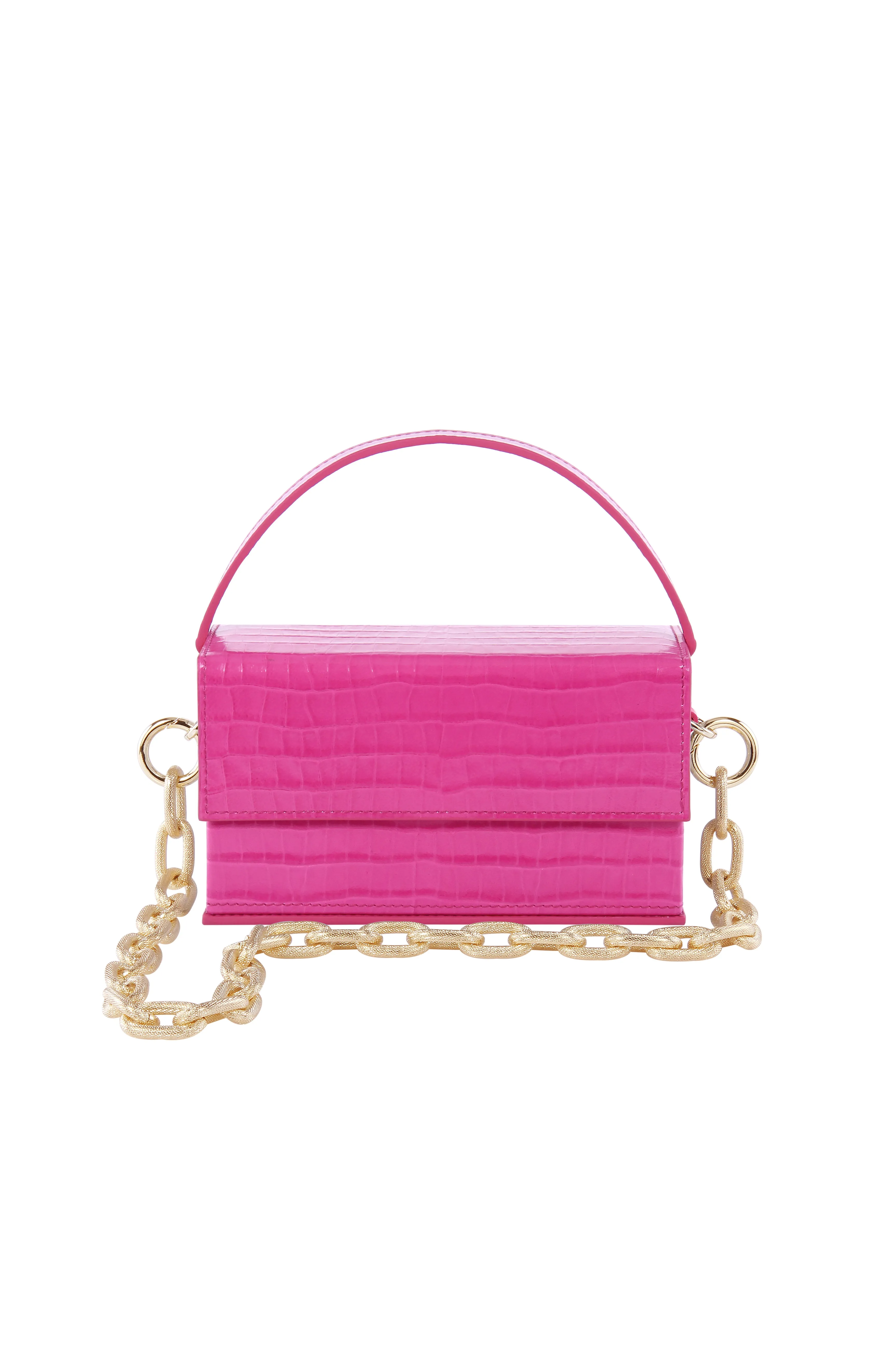 IDA Fuchsia Croc (Small) with Chain