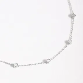 In the Loop Diamond Station Necklace