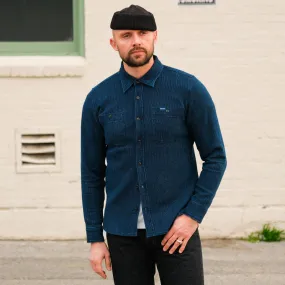 Iron Heart IHSH-96 Waffle Work Shirt Indigo