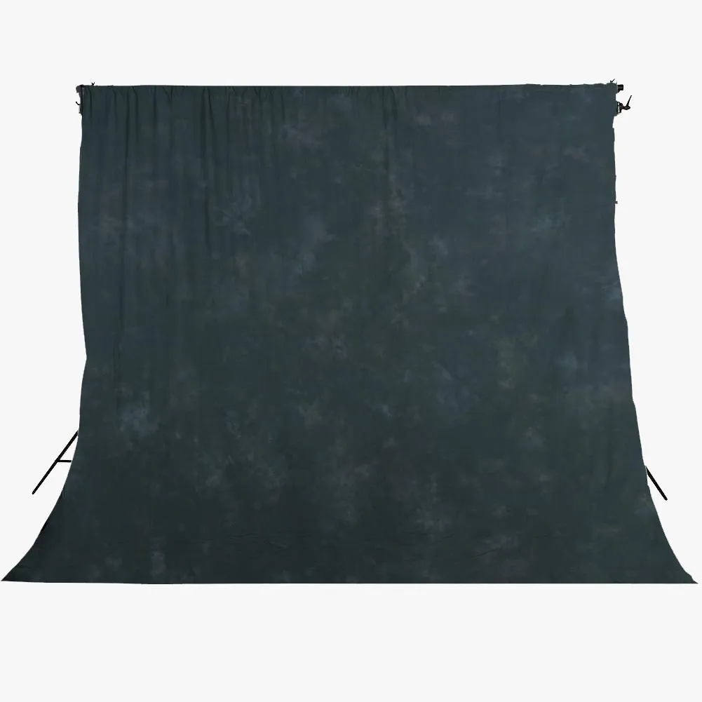 Kaleidoscope Series Grey Mottled Tie-Dye Cotton Muslin Backdrop 3m x 6m  - Smokey Eye