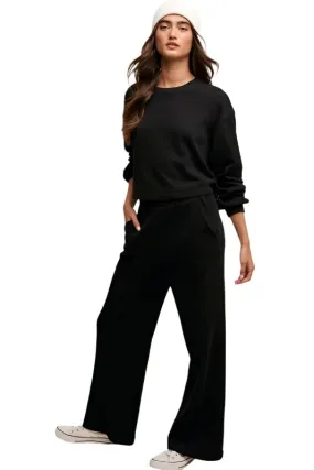 Knit Sweat Top & Pants Athleisure Lounge Sets