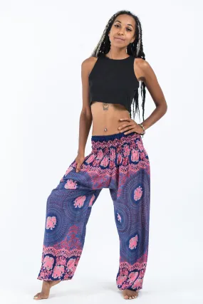 Mandala Elephant Women's Elephant Pants in Blue