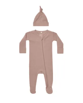 Quincy Mae - Mauve Waffle Sleep Set LAST ONE 3-6m