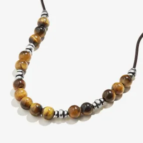 Tiger's Eye Gemstone Beaded Necklace, Men's