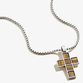 Tiger’s Eye Gemstone Cross Necklace