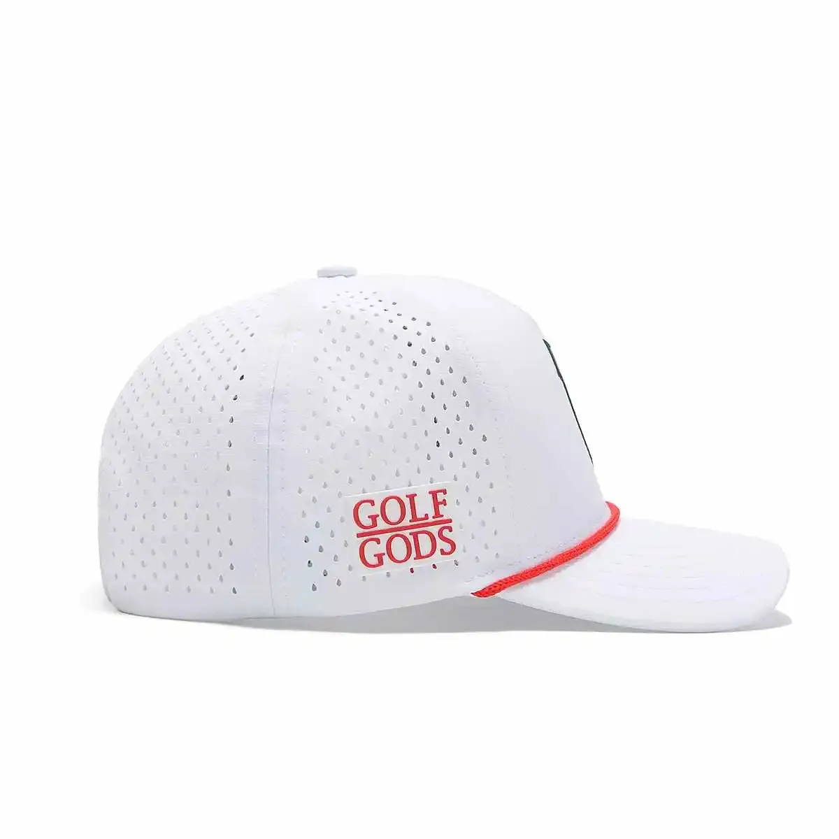 TOUR PRO Bushwood Members Golf Hat in White with Curved Brim