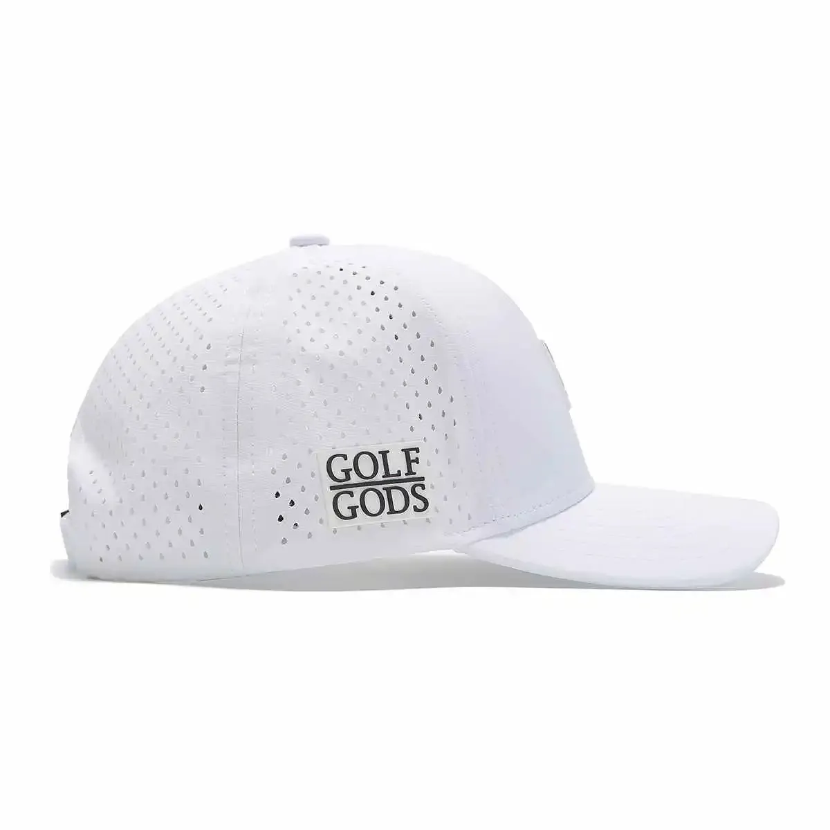 TOUR PRO Clubhouse Patch Golf Hat in White with Curved Brim