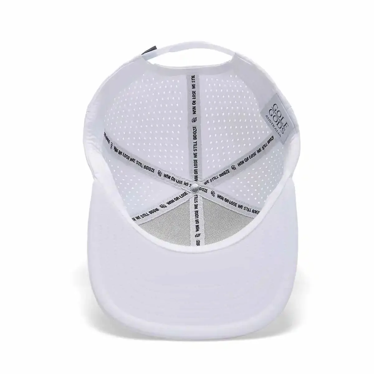 TOUR PRO Cocaine & Hookers Golf Hat in White with Flat Brim