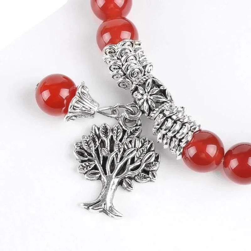 Tree of Life Natural Carnelian Bracelet