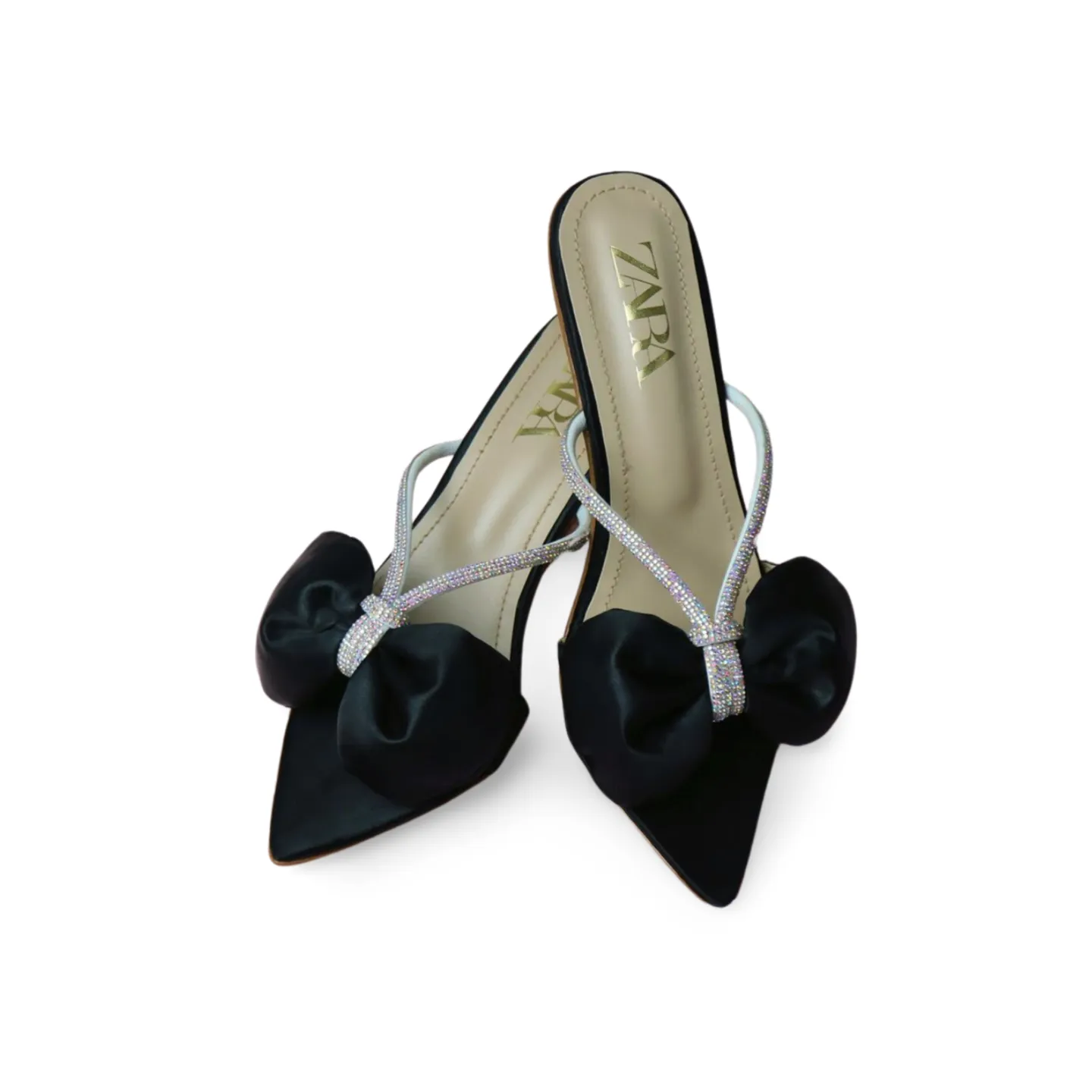 Velvet Bow Tie Court Shoes for Women