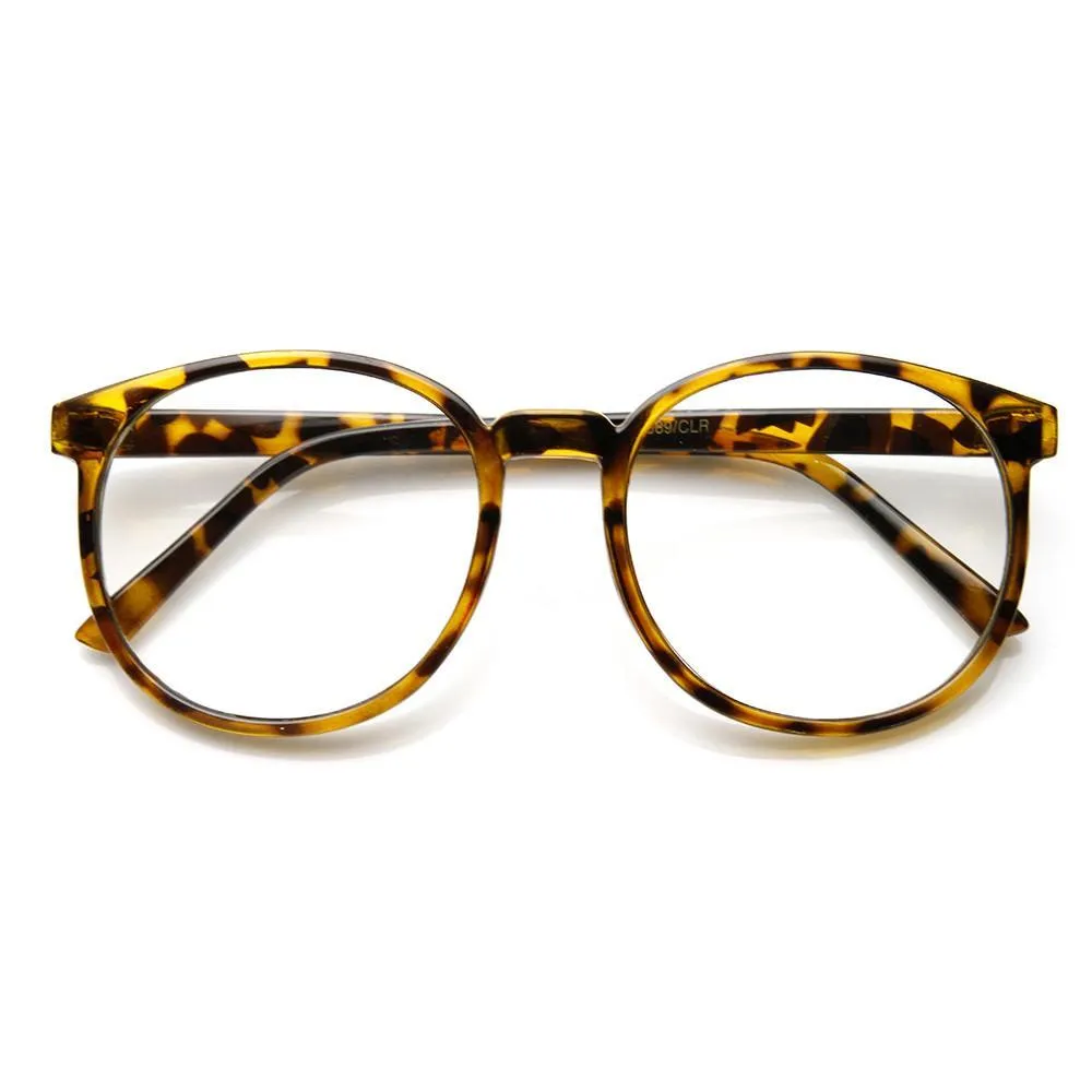 Vintage Inspired Dapper Round Clear Lens P-3 Glasses