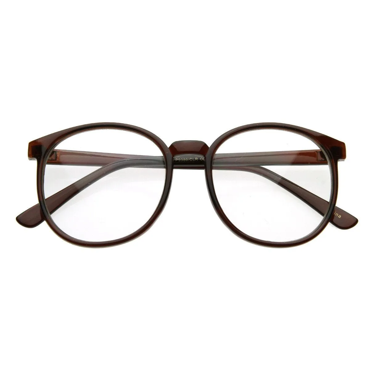 Vintage Inspired Dapper Round Clear Lens P-3 Glasses