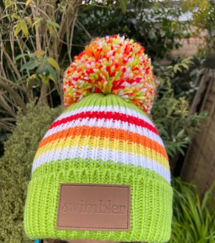 Waterproof Bobble Hat - Lime Citrus