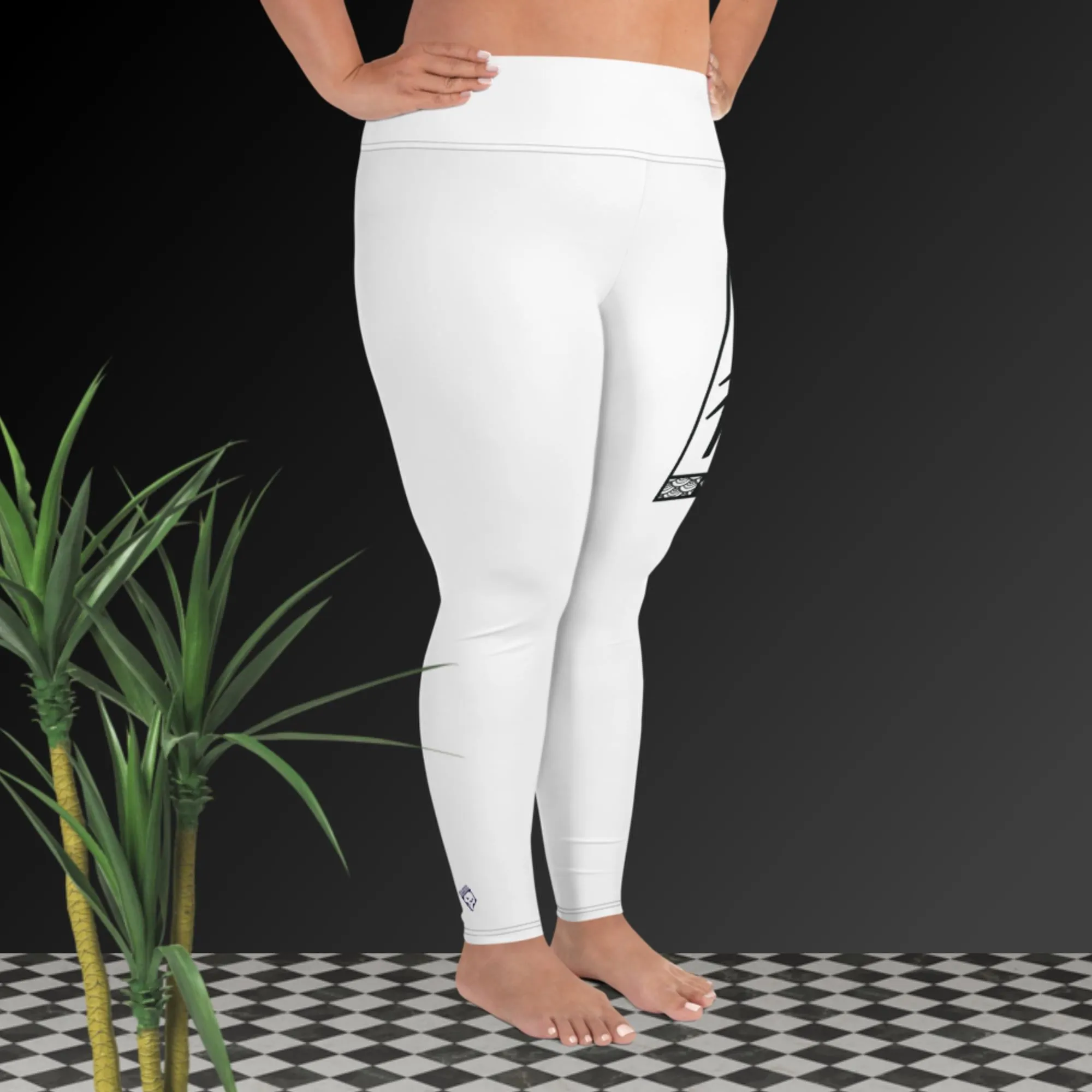 Women's Plus Size Yoga Pants Workout Leggings For Jiu Jitsu 016 - Snow